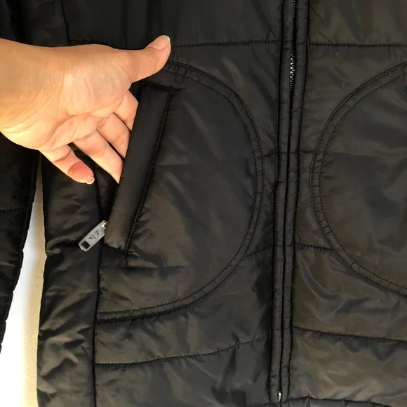 ZARA TRF Coat Size M Hooded Puffer Quilted Warm Outdoor Wind Rain - Picture 5 of 8